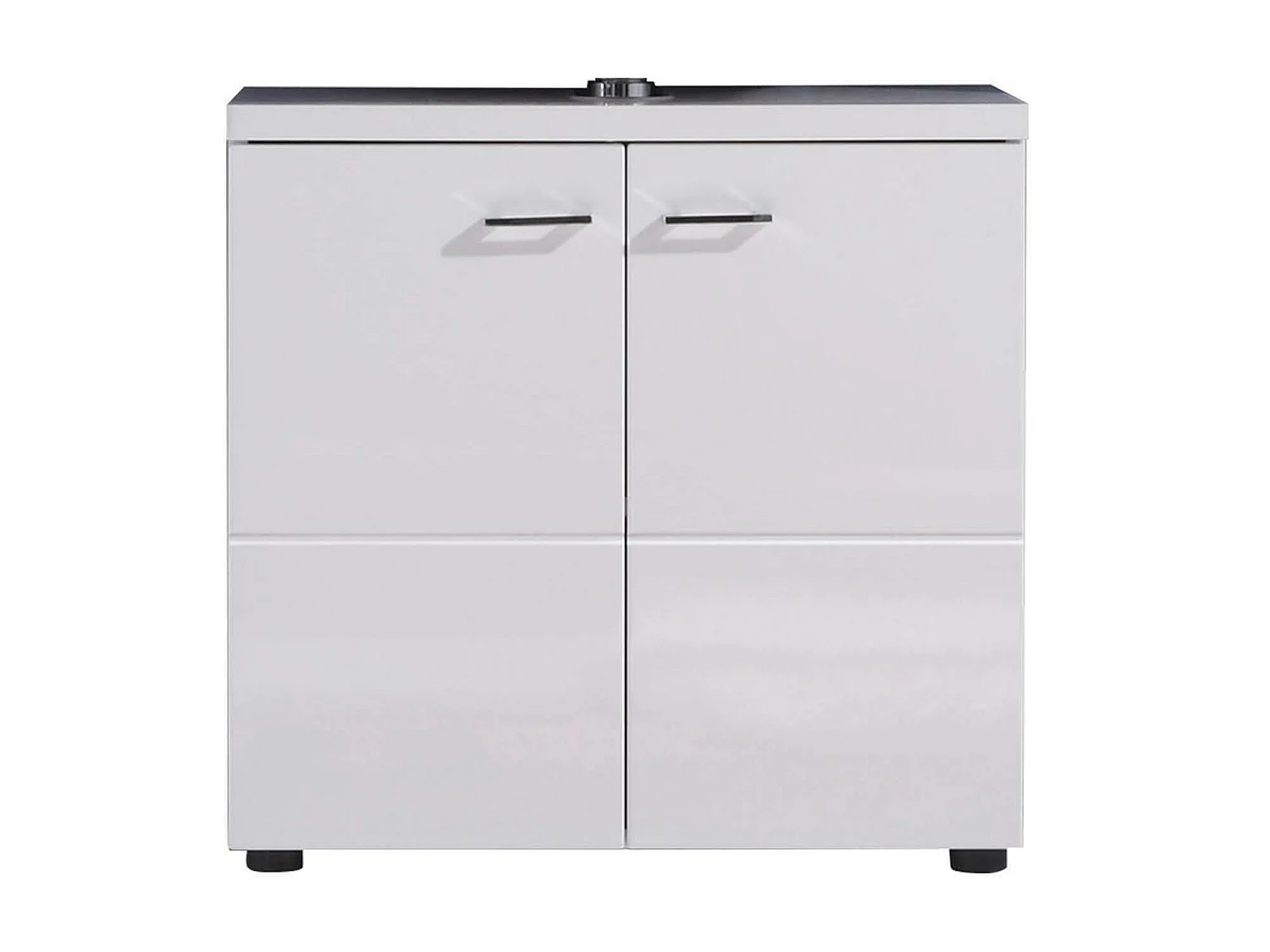 Meuble de salle de bain. Meuble sous vasque en mélaminé de couleur blanc .L-H-P : 65 - 63 - 35 cm