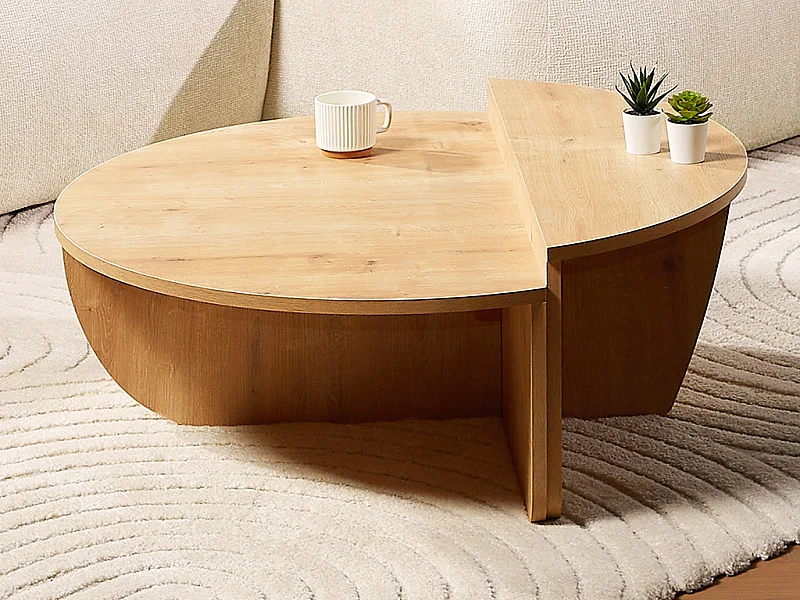 Couchtisch 2-teilig - Naturfarben hell - ALOEVA