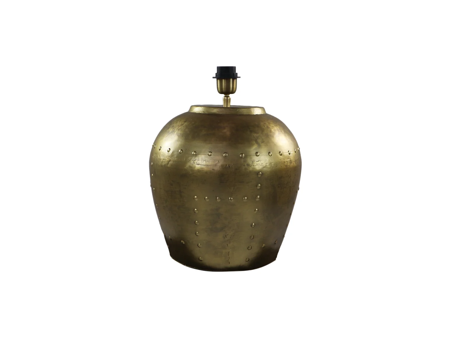 Lampe de table avec clous - Métal - Or - 36x36x50 cm