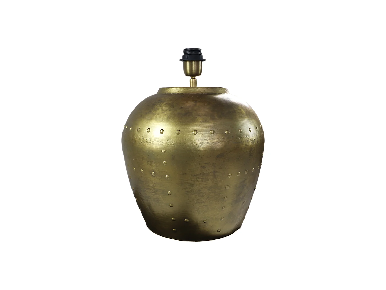 Lampe de table avec clous - Métal - Or - 36x36x50 cm