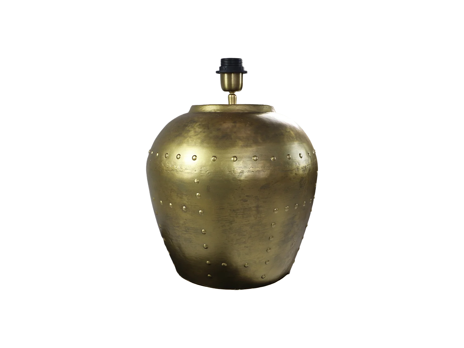 Lampe de table avec clous - Métal - Or - 36x36x50 cm