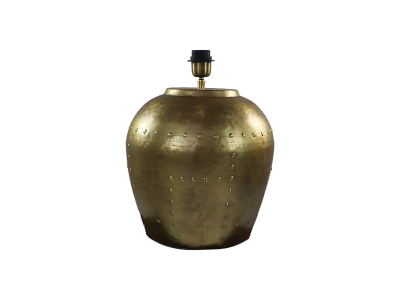 Lampe de table avec clous - Métal - Or - 36x36x50 cm