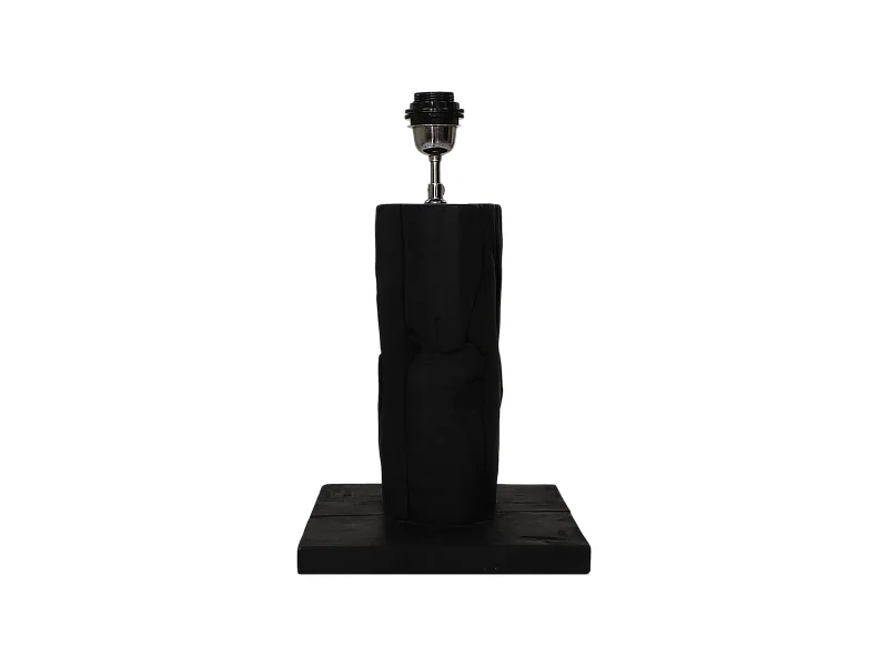Lampe de table Nature ronde noire AZA Racine de Teck 25*25*50