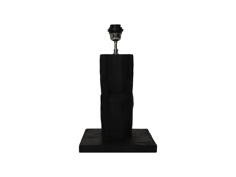 Lampe de table Nature ronde noire AZA Racine de Teck 25*25*50