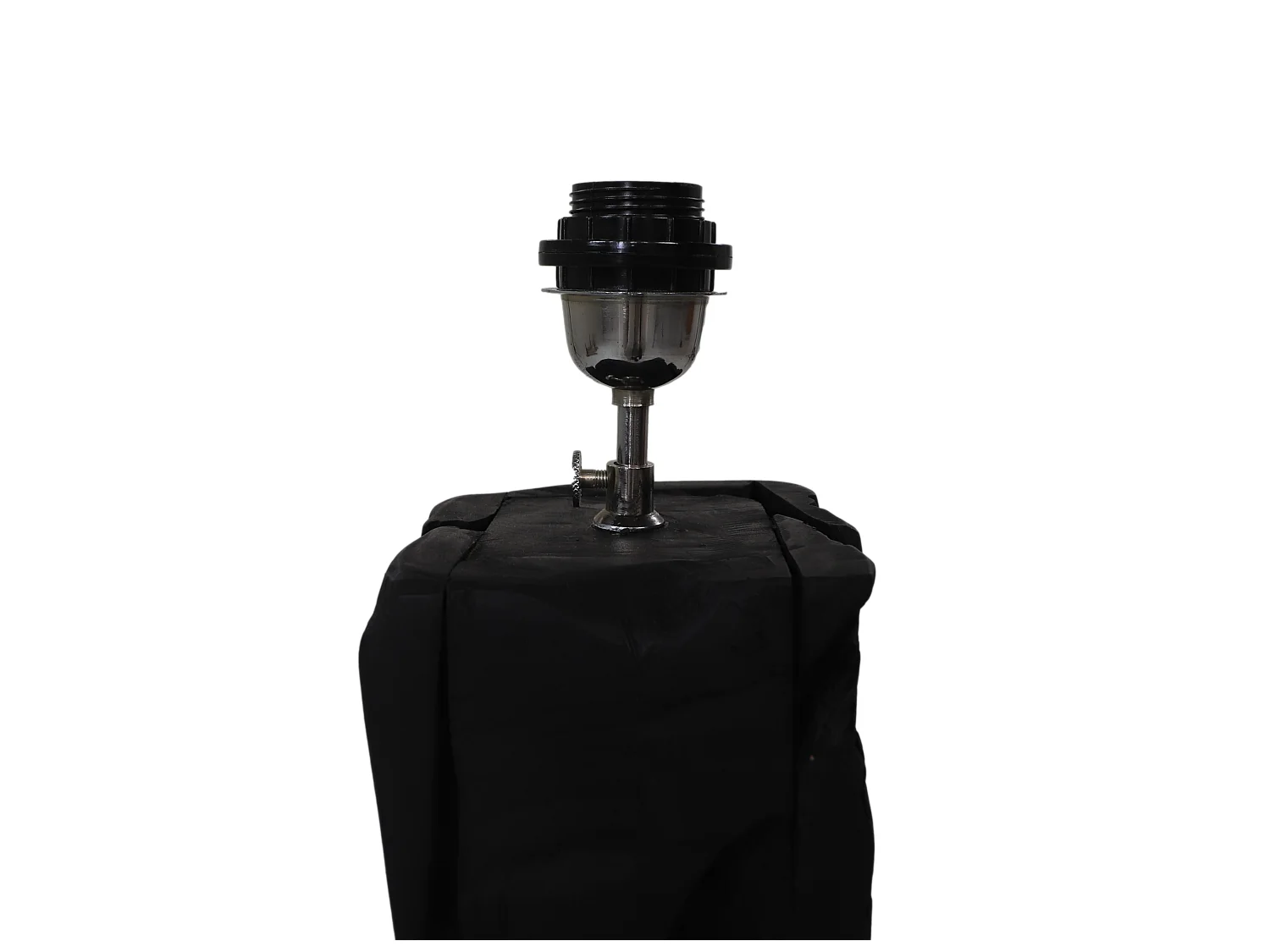 Lampe de table Nature carrée noire AZB Racine de Teck 25*25*50