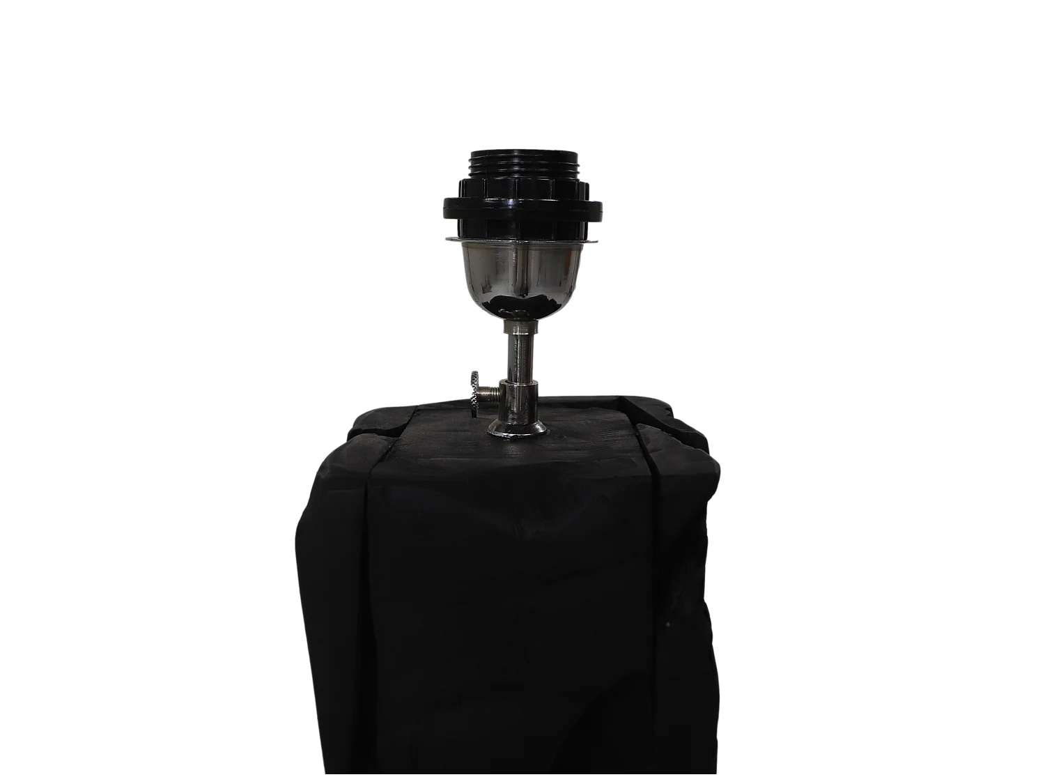 Lampe de table Nature carrée noire AZB Racine de Teck 25*25*50