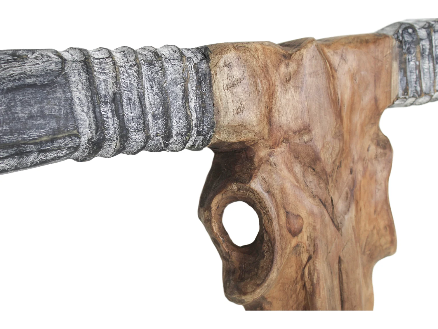 Décoration murale Buffalo Head - Teck naturel 70-80*6-8*50-60