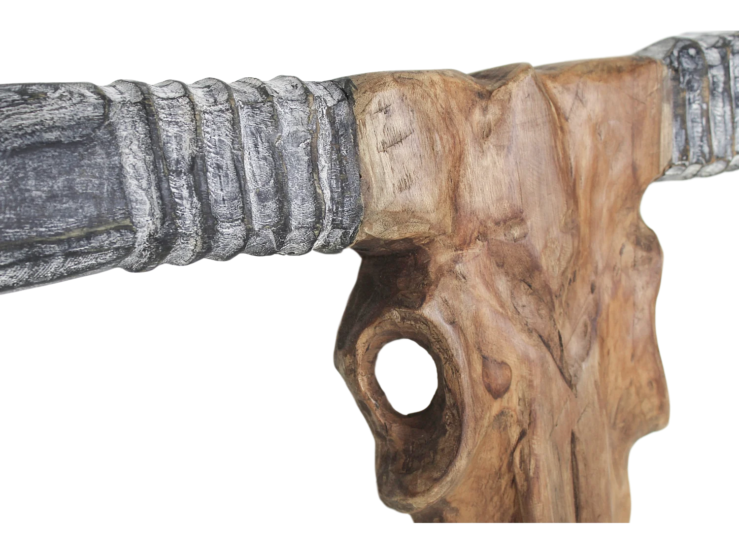 Décoration murale Buffalo Head - Teck naturel 70-80*6-8*50-60