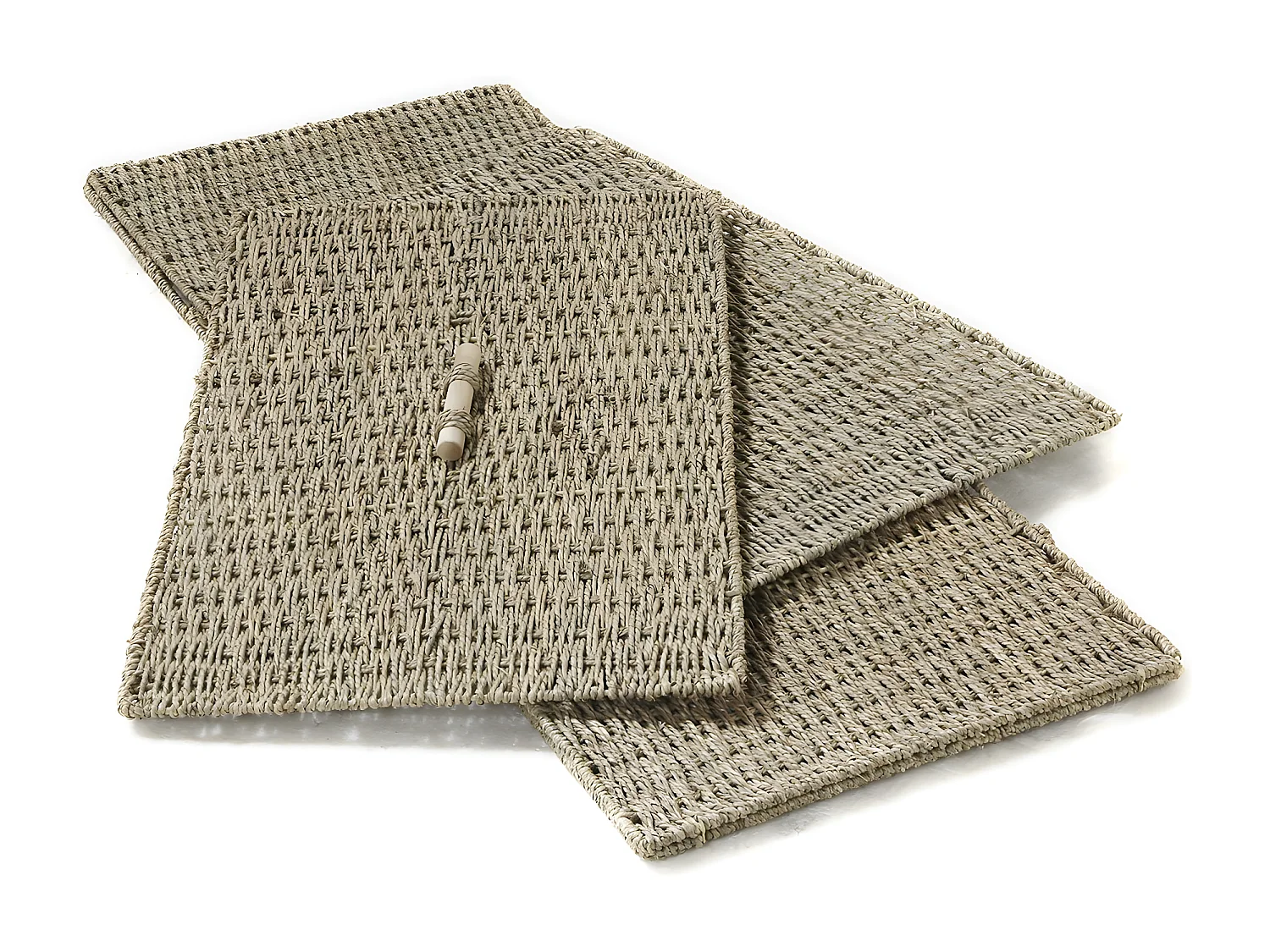 Baule pieghevole in giunco marittimo con coperchio