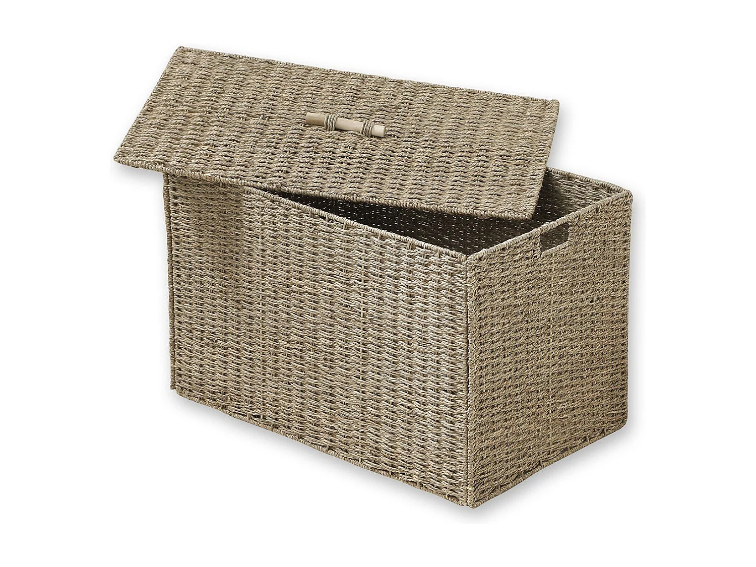 Baule pieghevole in giunco marittimo con coperchio