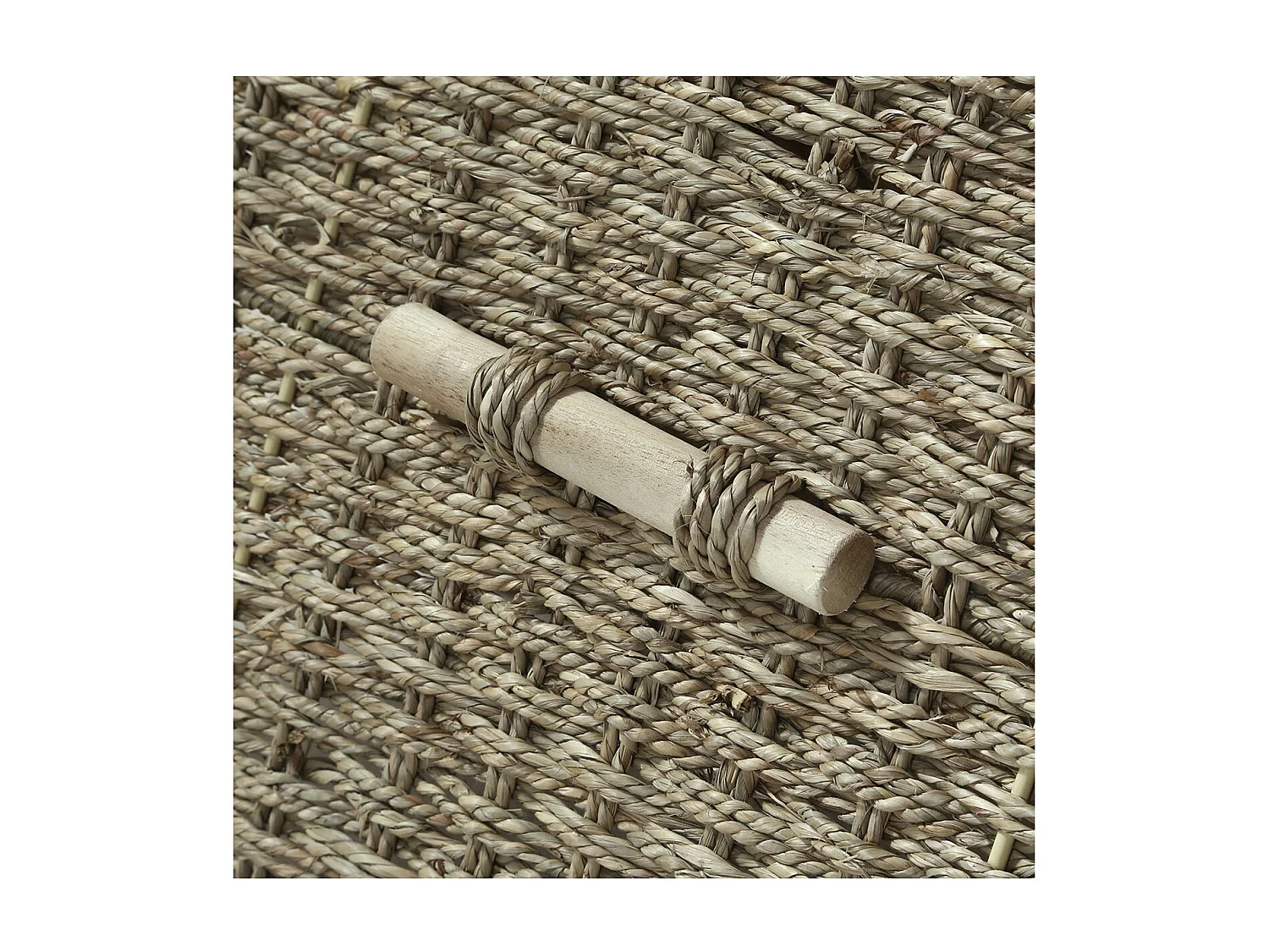 Baule pieghevole in giunco marittimo con coperchio