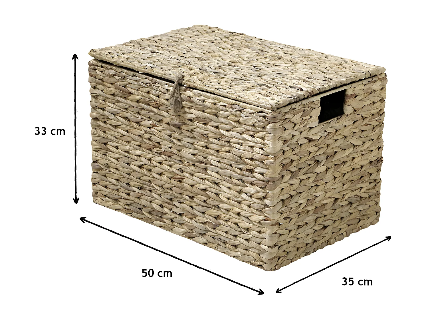 Coffre en Jacinthe d'Eau avec Couvercle