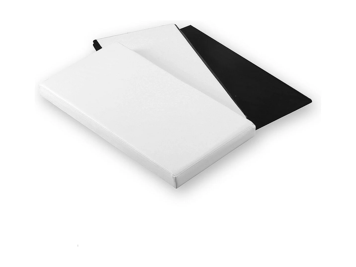 Banc de rangement pliable aspect cuir - 76 x 37,5 x 37,5 cm