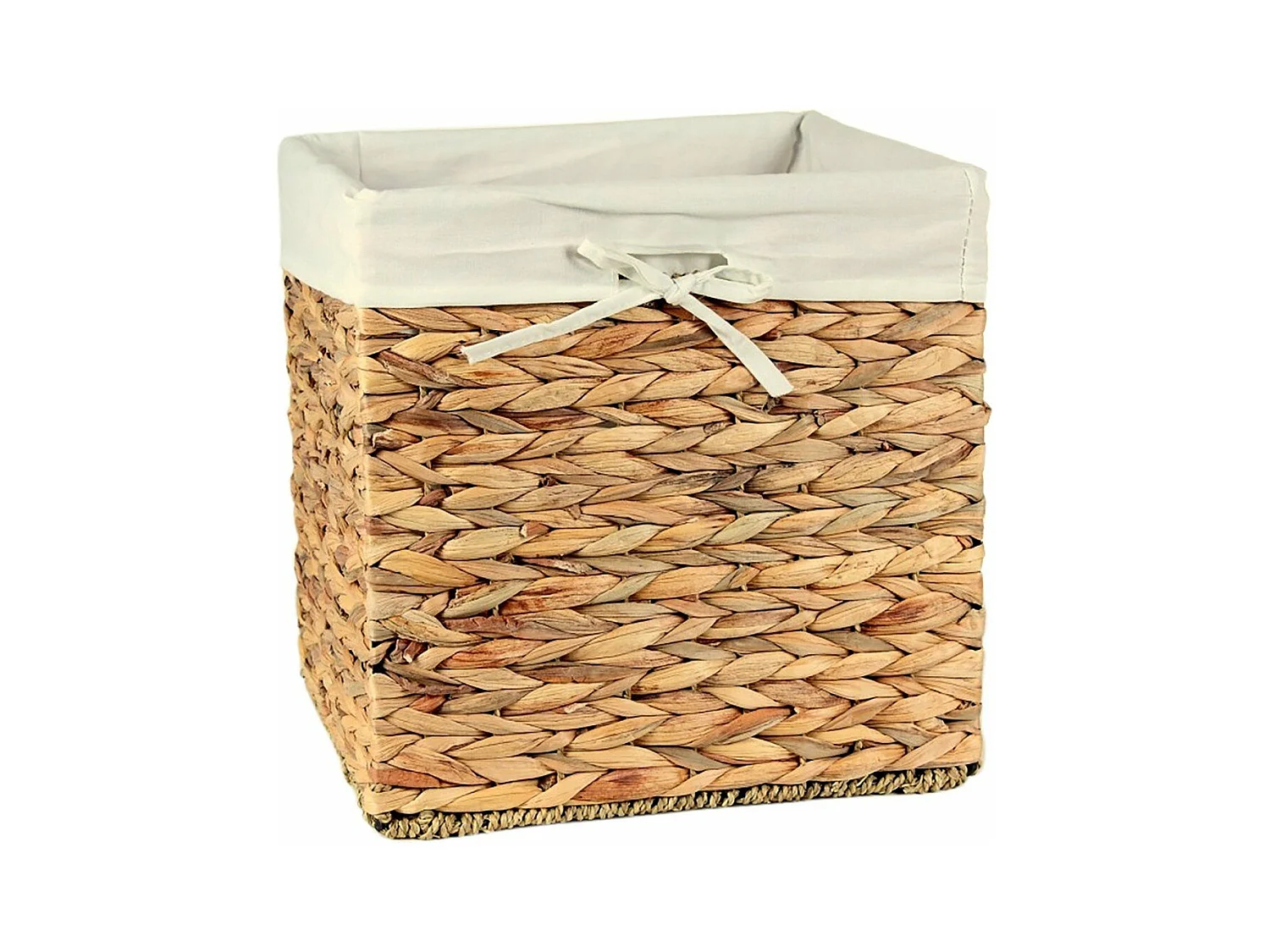 Cube de rangement en jacinthe d'eau - 28x28x28cm