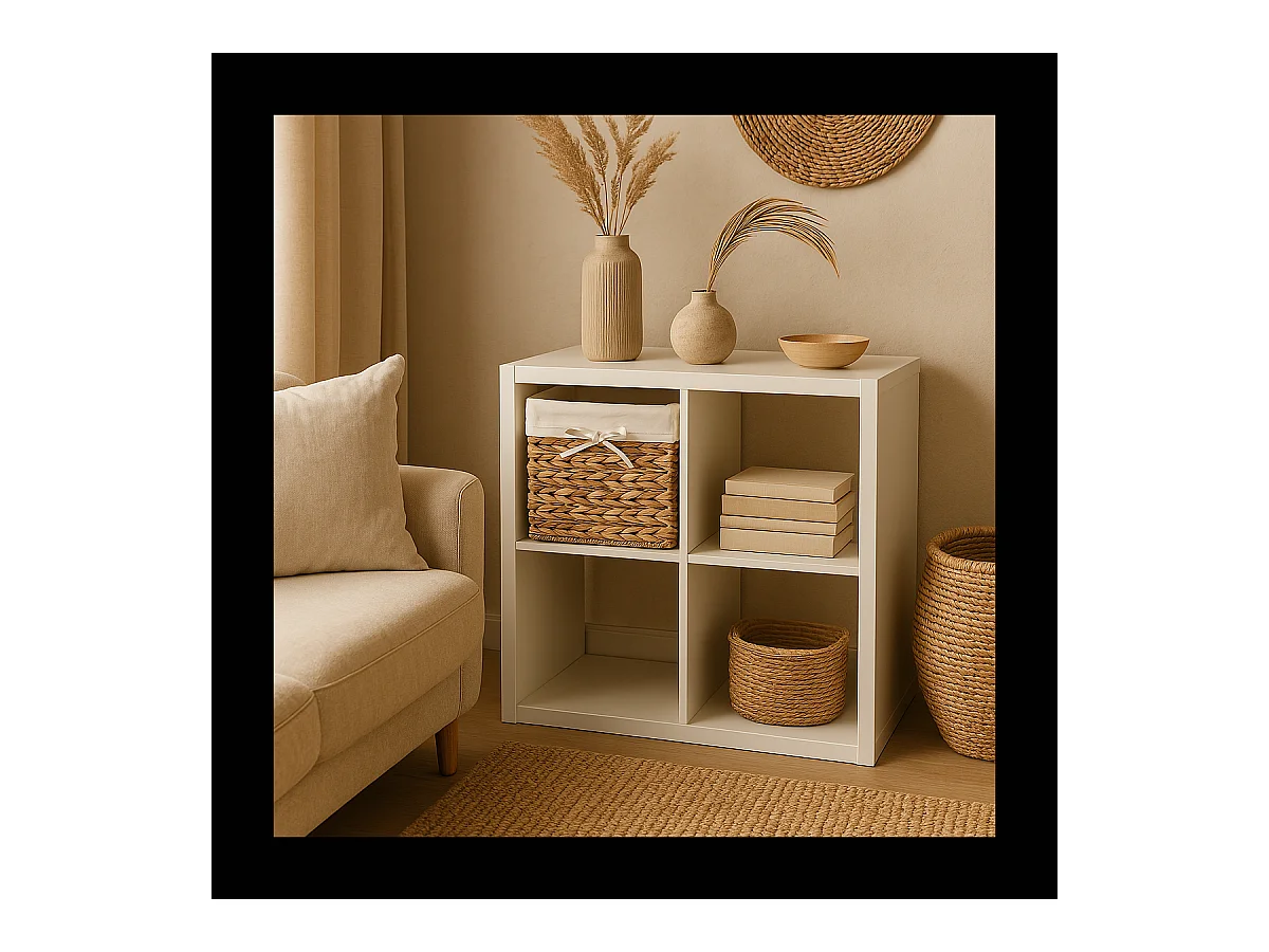 Caja de almacenaje de jacinto de agua - 28 x 28 x 28 cm