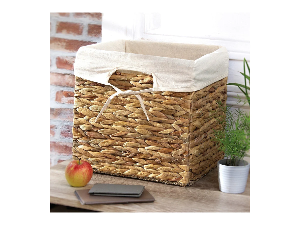 Caja de almacenaje de jacinto de agua - 28 x 28 x 28 cm