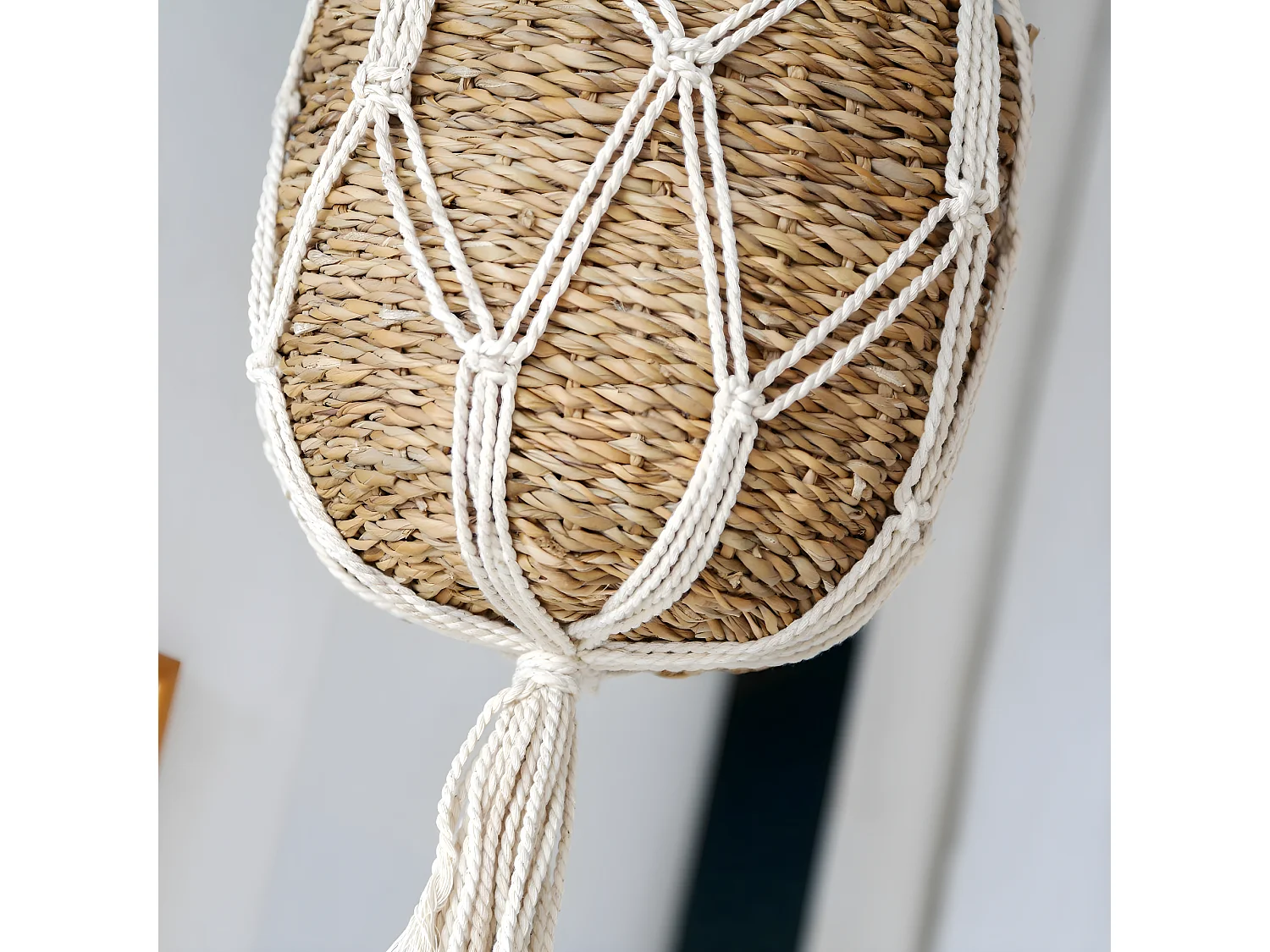 Hängekorb mit Pflanzenhalterung aus Seetang