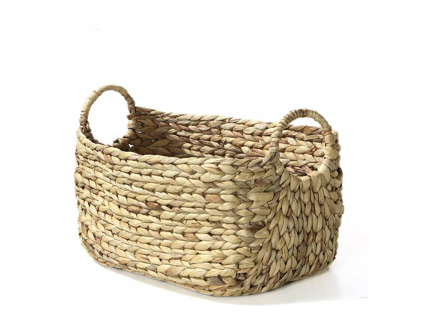 Waterhyacint mand met handvaten - Hoogte 27 cm