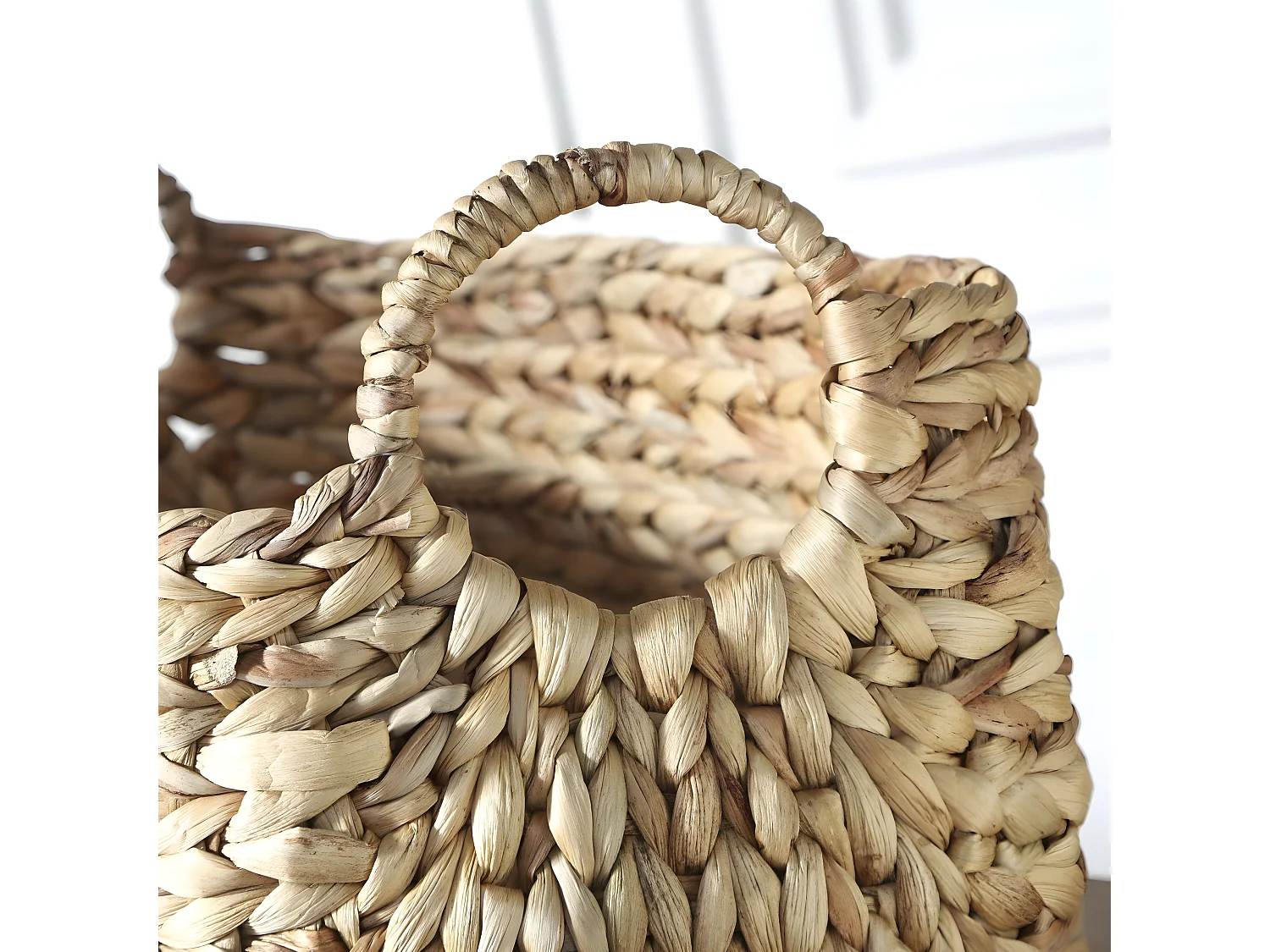 Waterhyacint mand met handvaten - Hoogte 27 cm