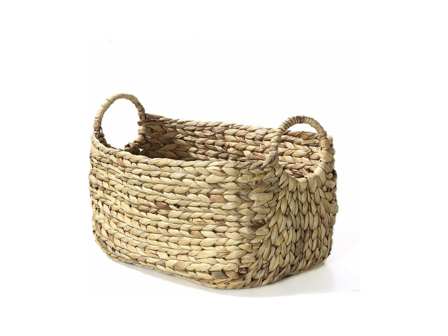 Panier en Jacinthe d'eau avec poignées - L46xP27xH27