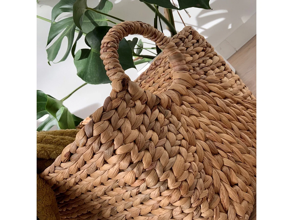 Panier en Jacinthe d'eau avec poignées - L46xP27xH27