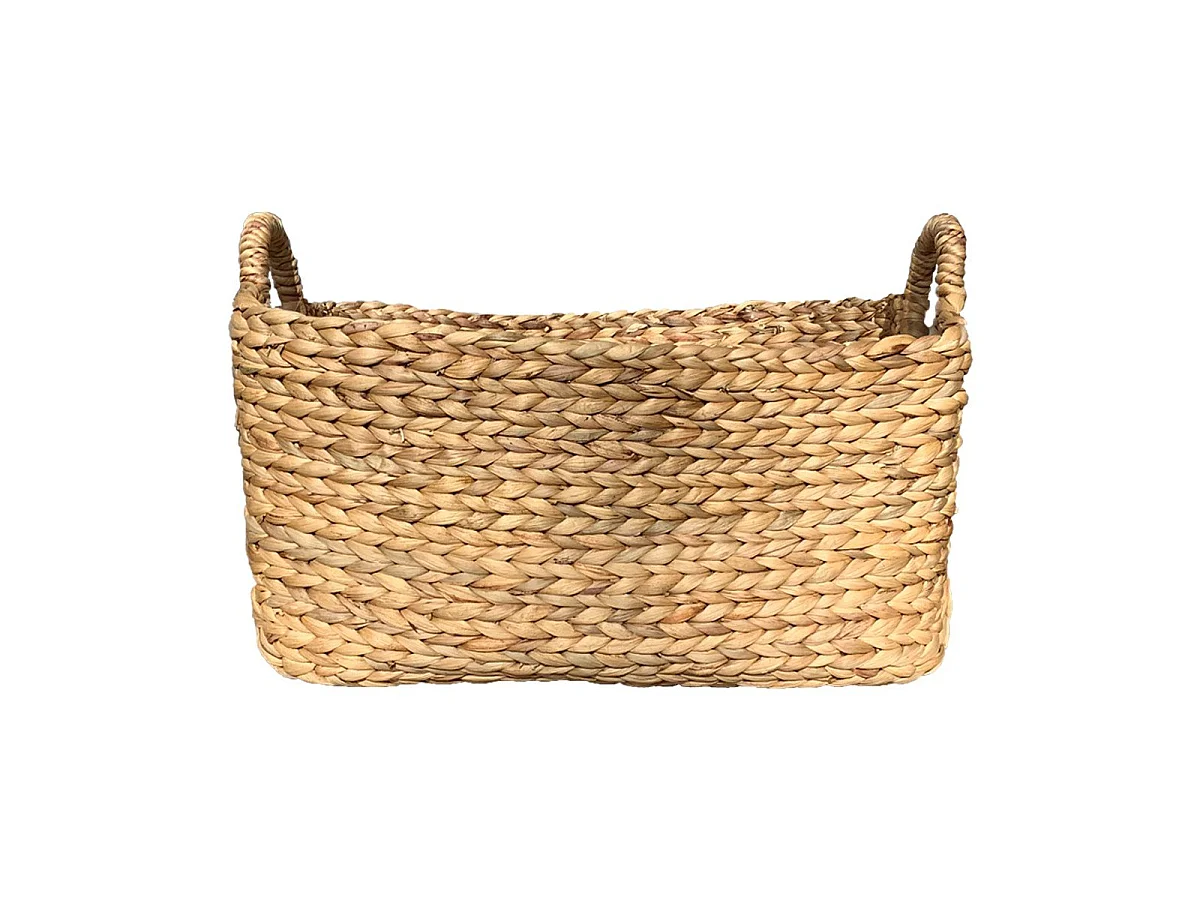 Panier en Jacinthe d'eau avec poignées - L46xP27xH27