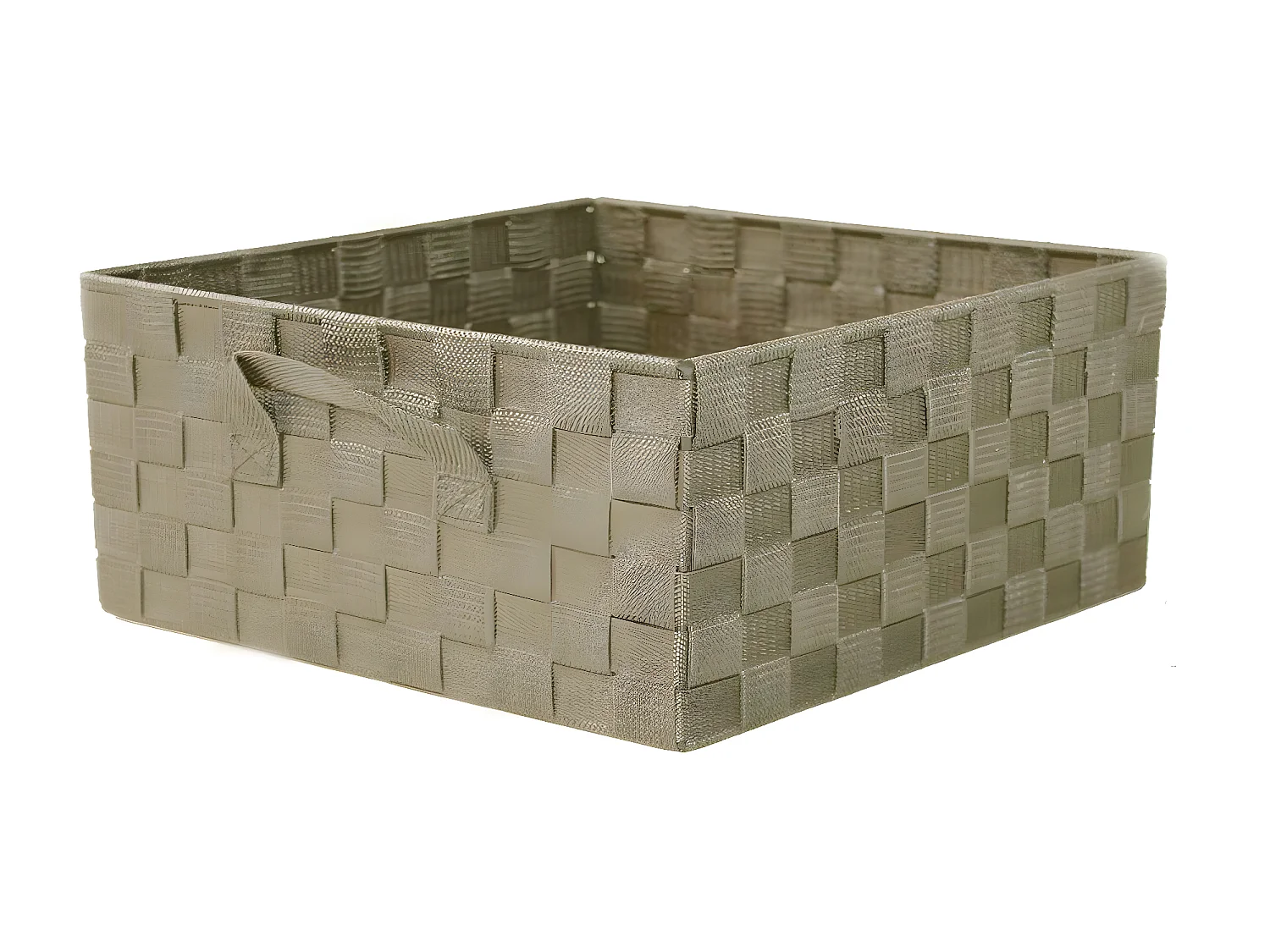 Panier sangle 2 poignées coloris taupe petit modèle