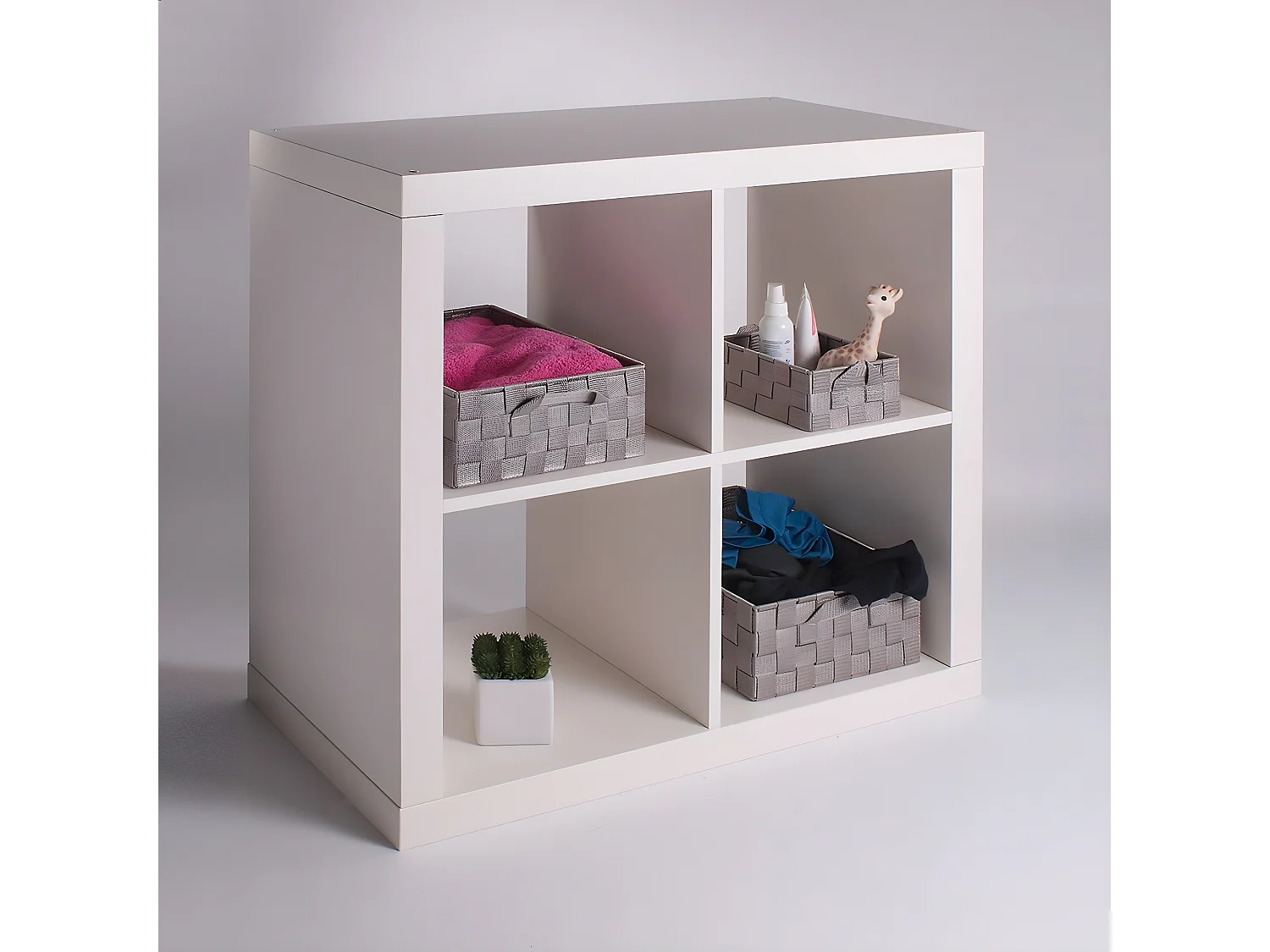 Panier sangle 2 poignées coloris taupe petit modèle