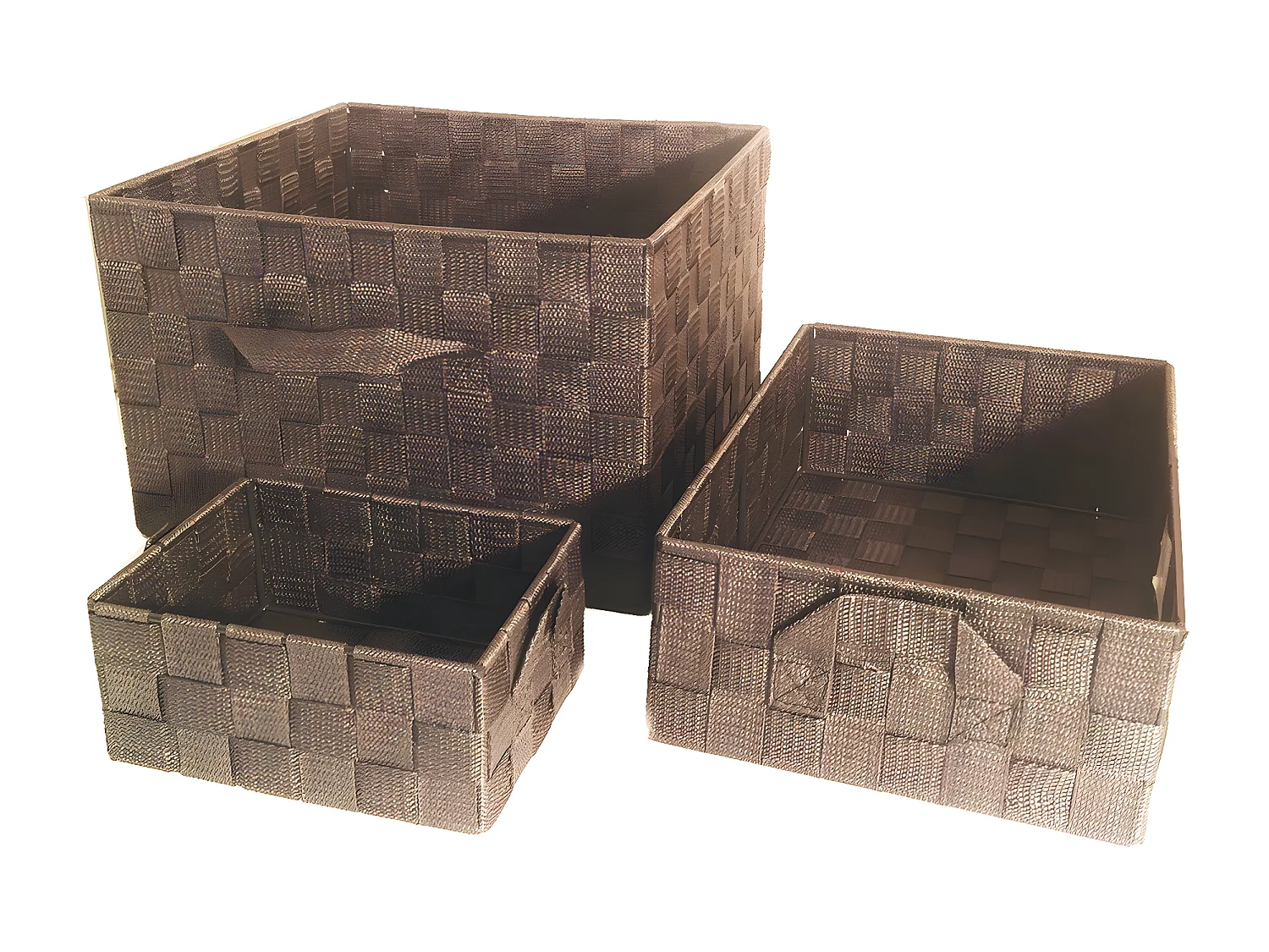 Panier sangle 2 poignées coloris taupe petit modèle