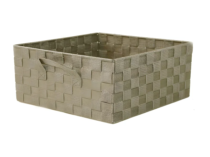 Panier sangle 2 poignées coloris taupe petit modèle