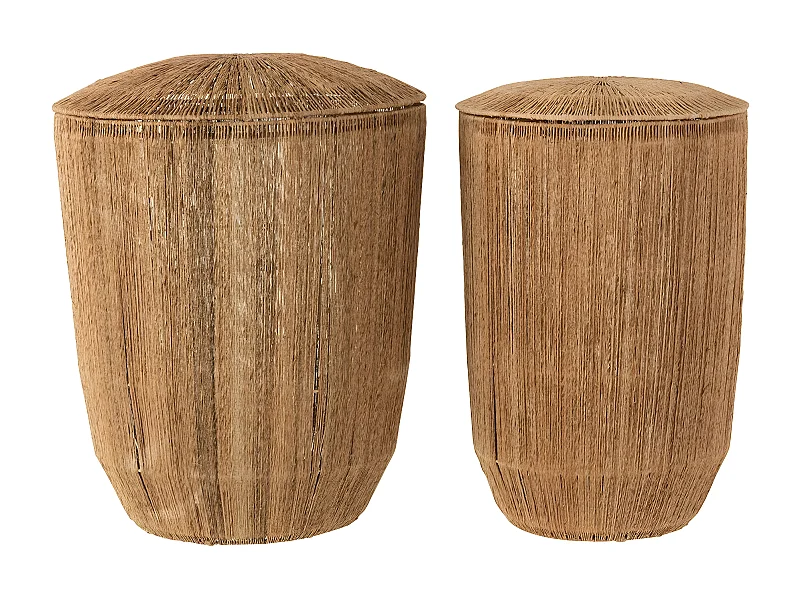 Set 2 Paniers Allongés en Jute Naturel - DANTYA