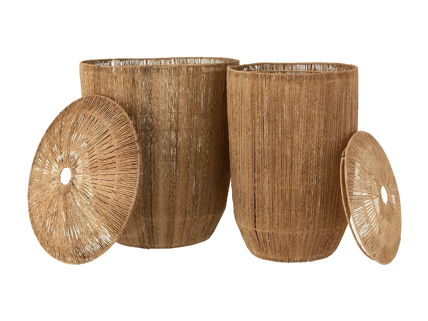 Set 2 Paniers Allongés en Jute Naturel - DANTYA