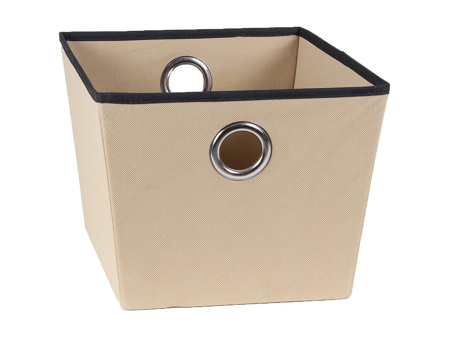 Beige stoffen mand met oogjes