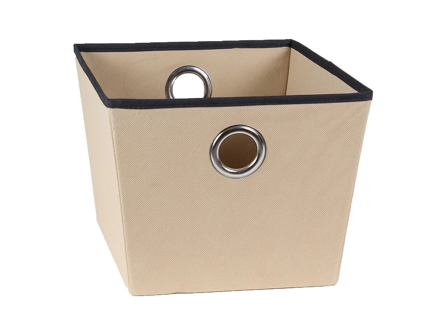 Corbeille beige en tissu avec oeillet