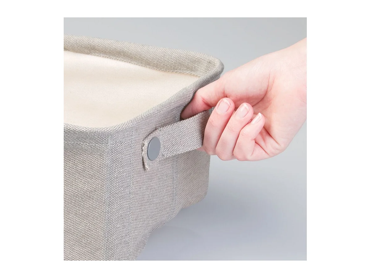 Cesta de almacenamiento rectangular 22x34cm de papel trenzado