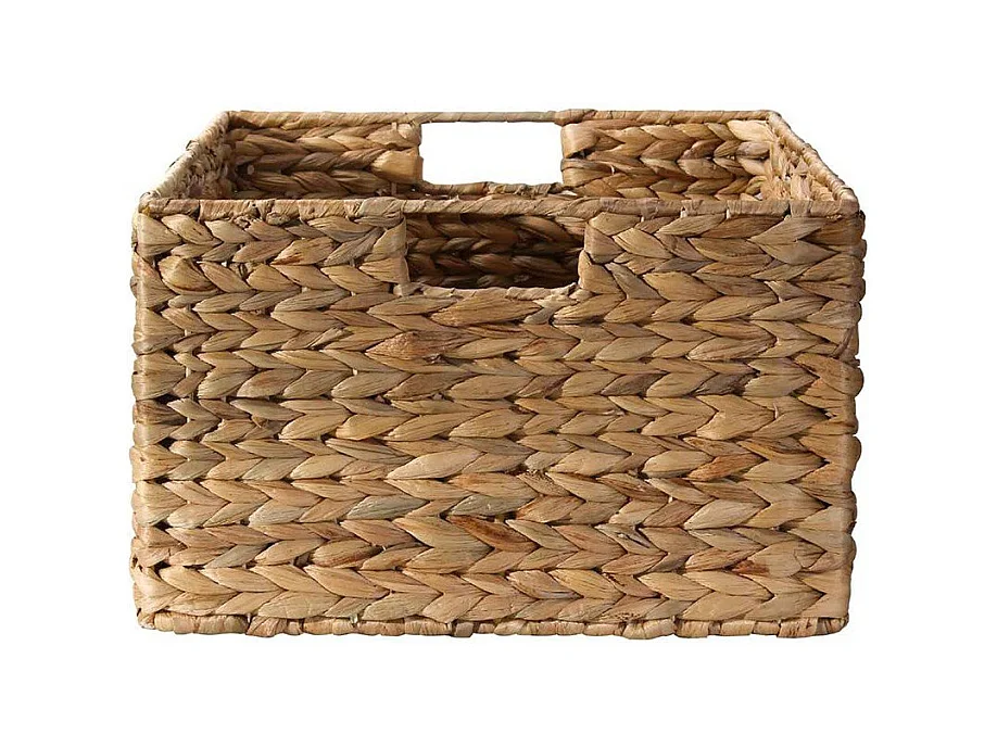 Cesto in giacinto d'acqua struttura in metallo - altezza 17 cm
