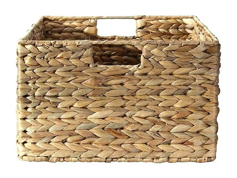 Cesto in giacinto d'acqua struttura in metallo - altezza 17 cm