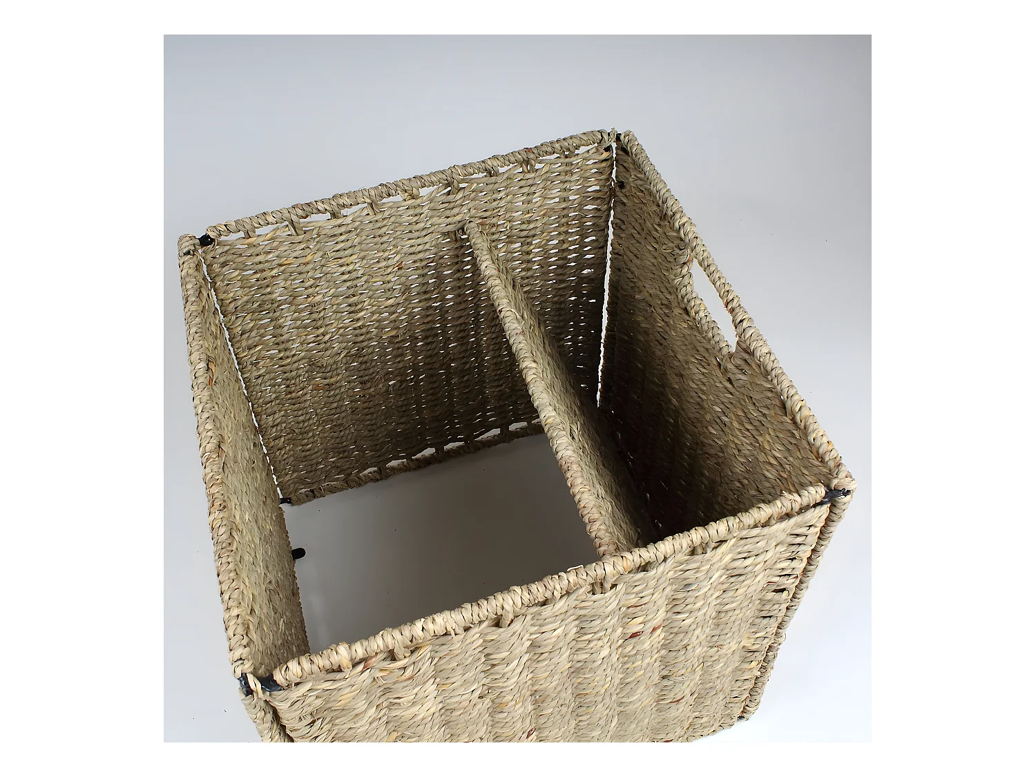 Caja de almacenaje plegable de junco marino - 32 x 32 x 32 cm