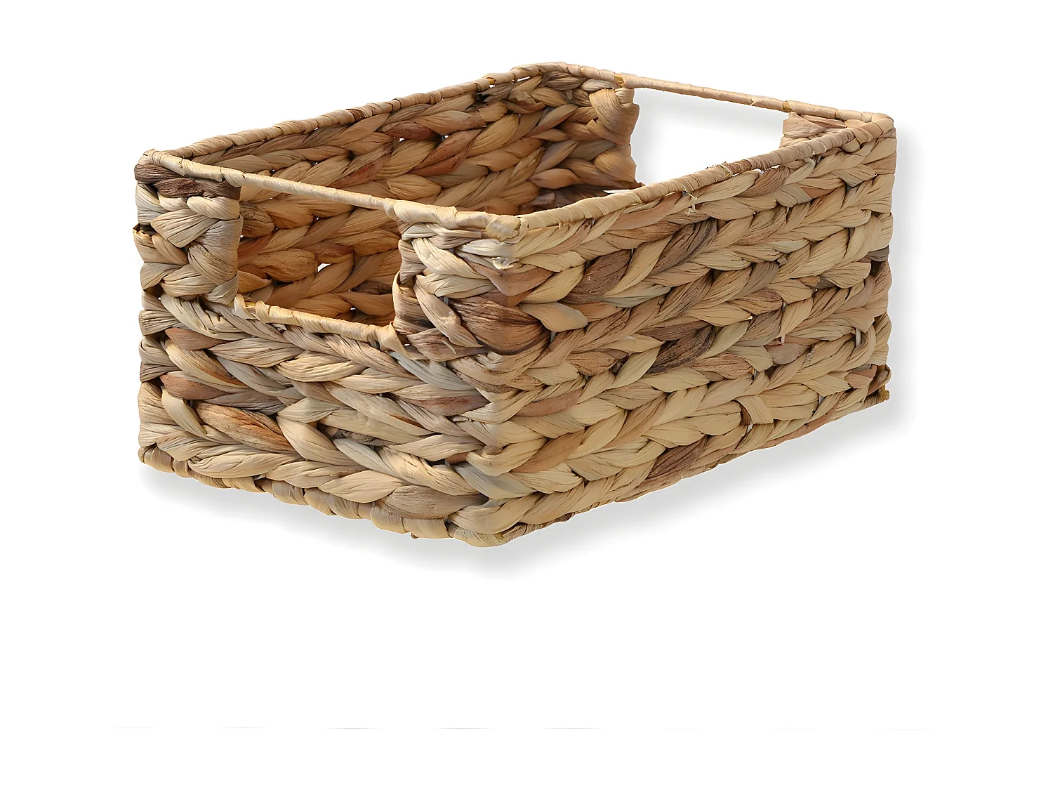 Waterhyacint mandje met metalen frame - hoogte 13 cm