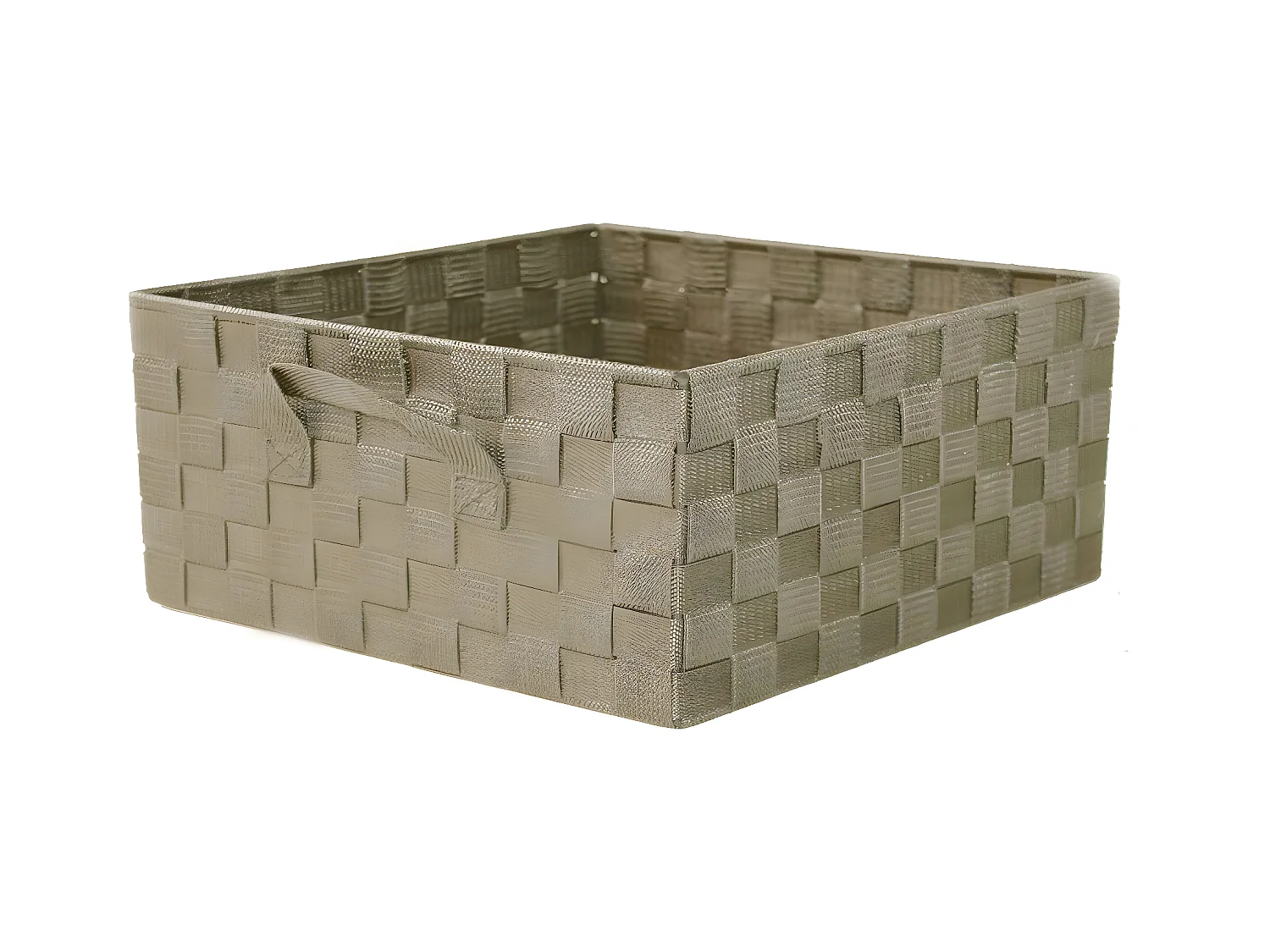 Panier sangle 2 poignées coloris taupe grand modèle