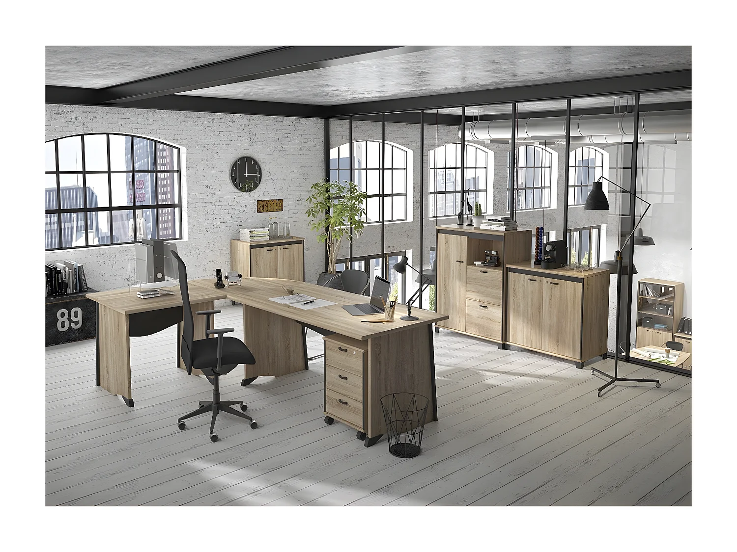 Möbel Aufbewahrung 1 Tür 2 Schubladen Mambo - Französische Herstellung