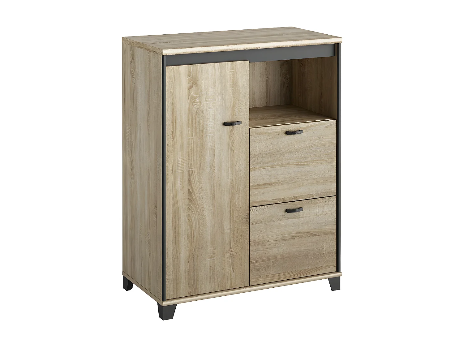 Mobiletto con 1 porta e 2 cassetti Mambo - Fabbricazione Francese