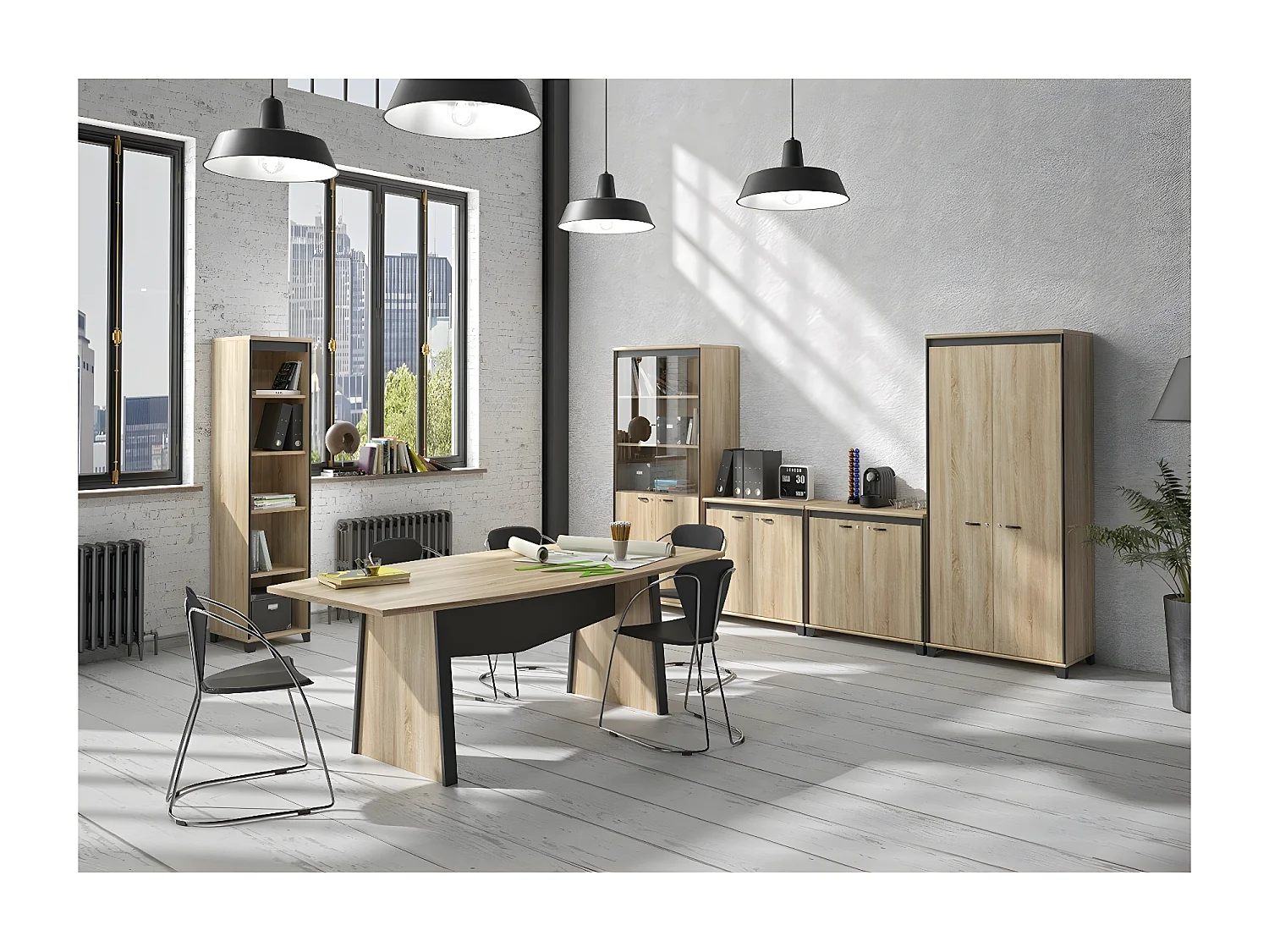 Mueble bajo 2 puertas Mambo - Fabricación francesa