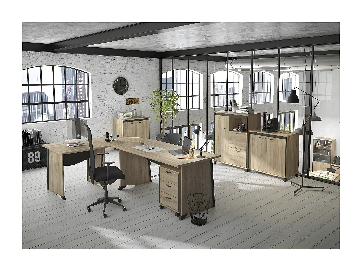 Mueble bajo 2 puertas Mambo - Fabricación francesa