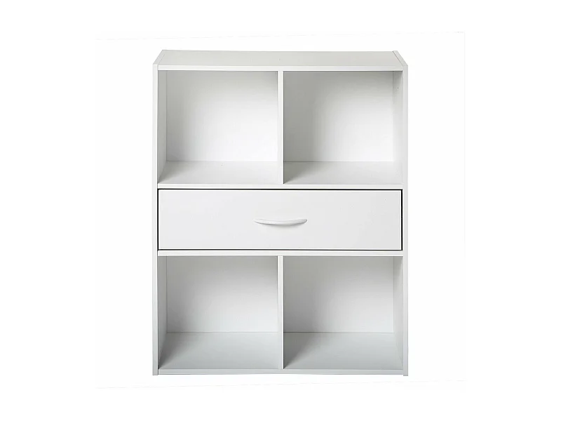 Etagère de rangement 4 casiers avec un tiroir