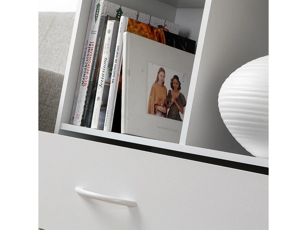 Etagère de rangement 4 casiers avec un tiroir