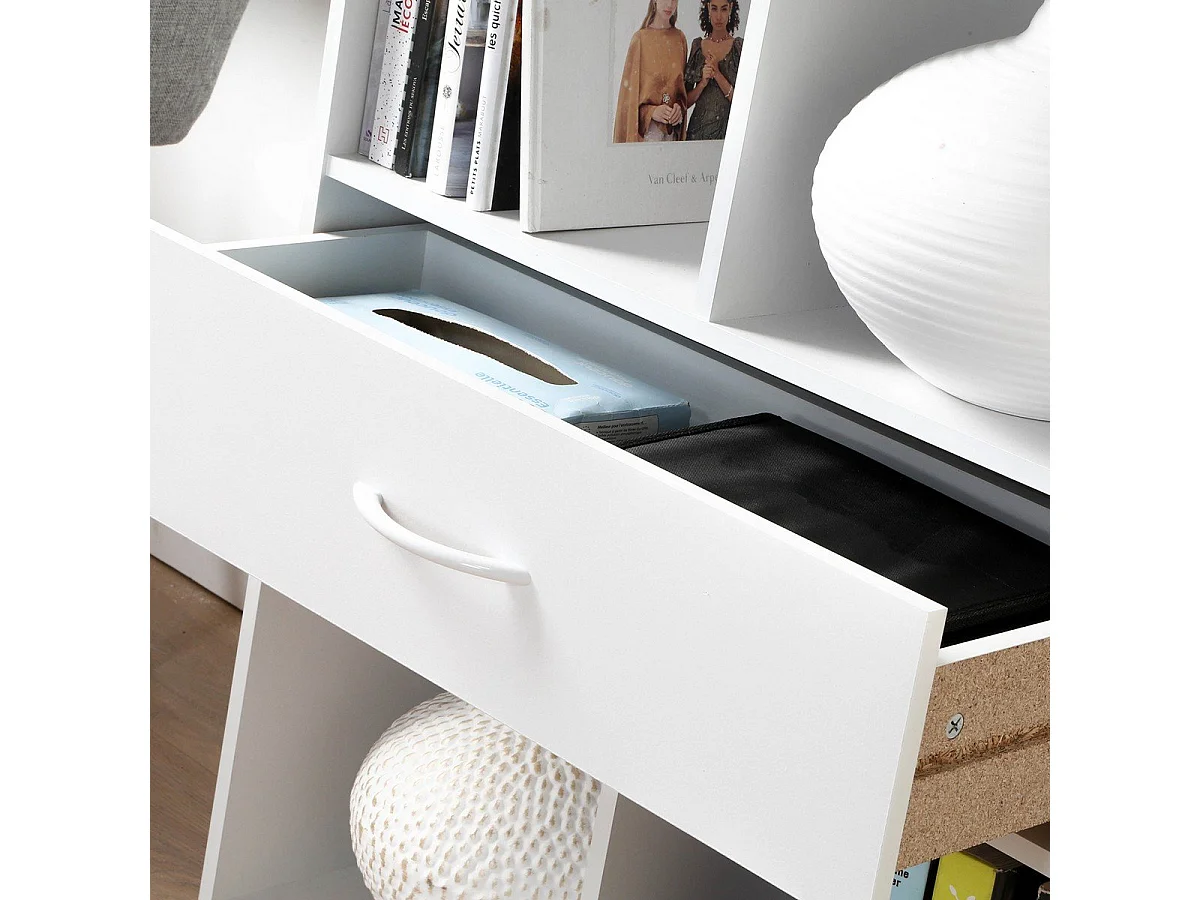 Etagère de rangement 4 casiers avec un tiroir