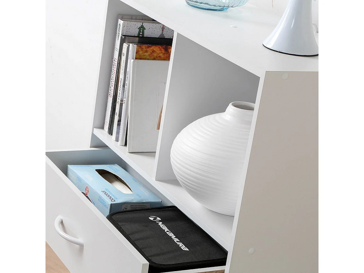 Etagère de rangement 4 casiers avec un tiroir