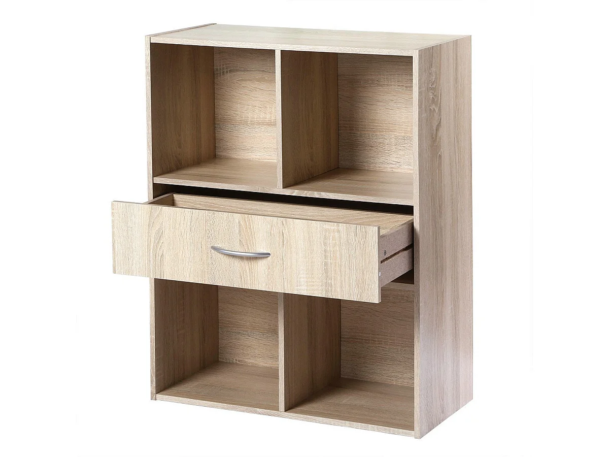 Etagère de rangement 4 casiers avec un tiroir