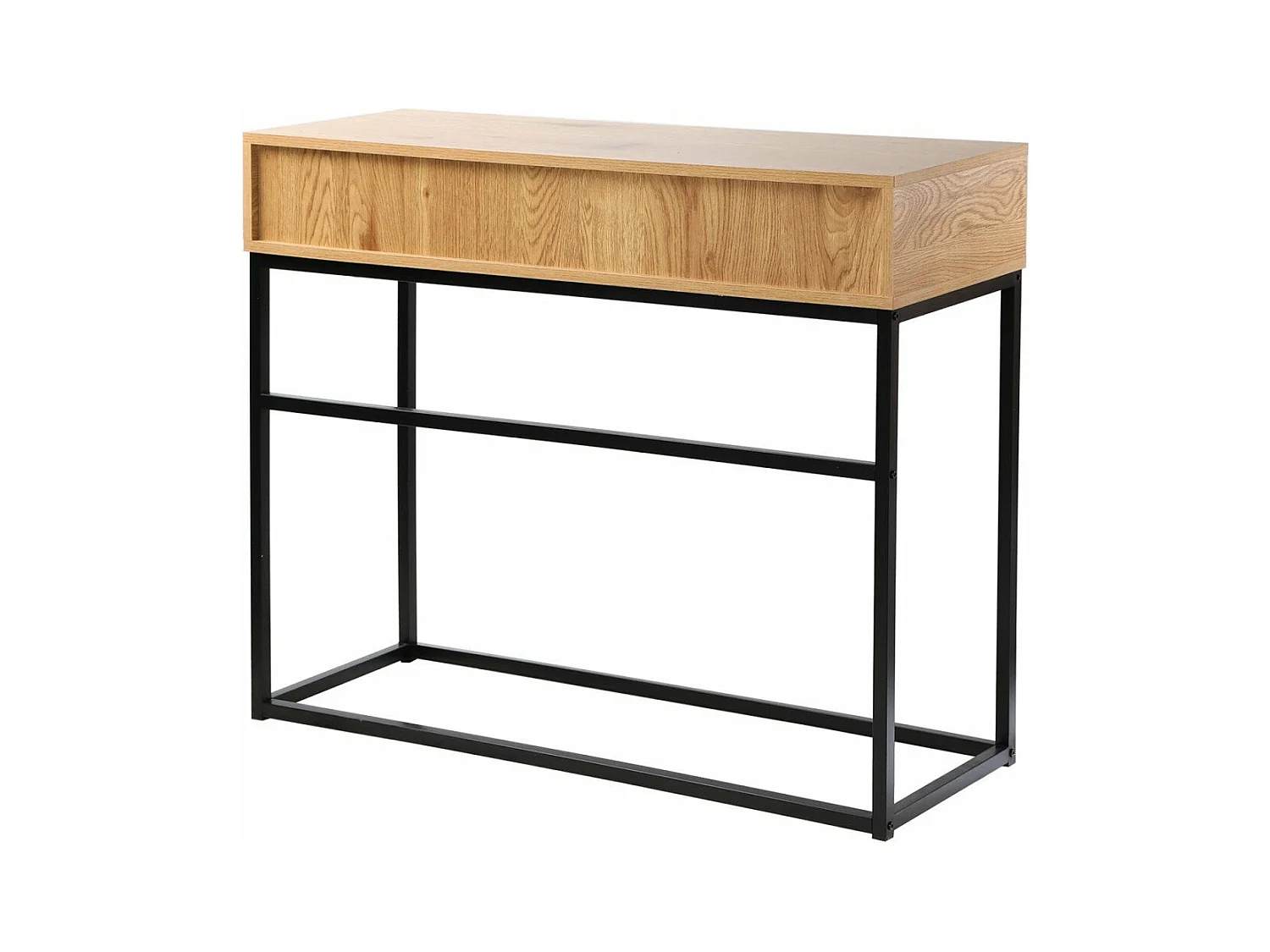 Consola 2 cajones con rejilla de ratán - L 100 cm